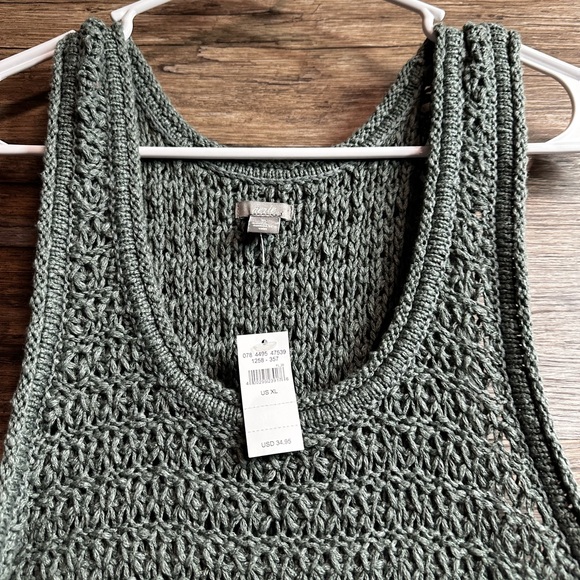 Aerie Green Ribbed Sleeveless Knit Tank Top - Picture 4 of 6